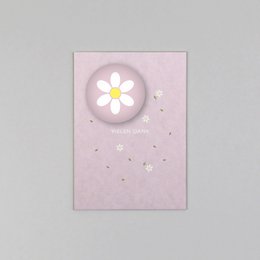  Colorful leopard-patterned magnet with postcard, featuring a pink heart shape.