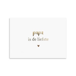 Kaart Papa Liefste | Goudfolie