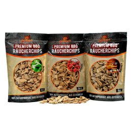 Mix di patatine per affumicare XL premium - legno per affumicare molto attivo / trucioli di legno - confezione conveniente