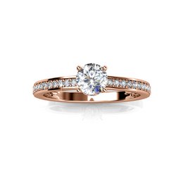 Bague Elise – Oder Rosé et Cristal