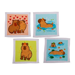 Magische katoenen handdoek met Capibara-design
