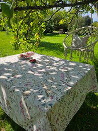 Rectangular Tablecloth, Linen-Cotton Mix, Printed | Aitana