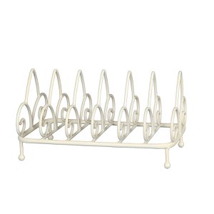 Plate stand - antique white 25cm