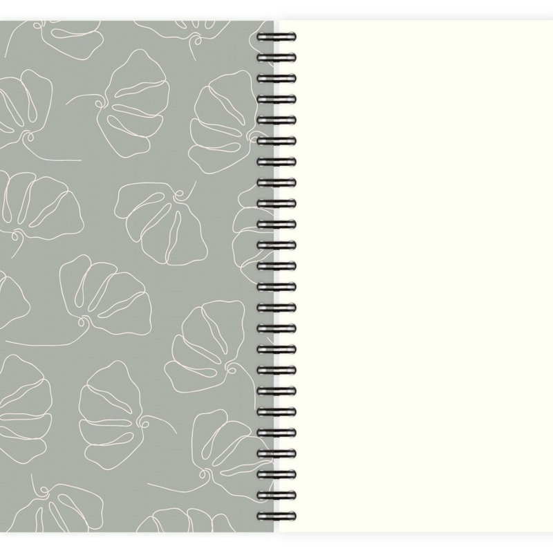 Notizblock Line Flowers A5