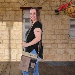 Bolso bandolera de mujer Sunsa. Bolso cruzado con muchos compartimentos. Bolso bandolera de estilo retro vintage. Bandolera Lona & Piel.…