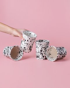 Keramik-Frühstücksglas 250 ml / Gesprenkeltes GALAXIA