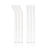 Glass straws, set of 6
