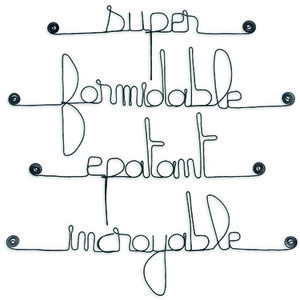 Set of small wire messages - TEENAGE BOY: Amazing, Terrific, Incredible, Super