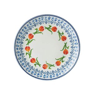 Dinerbord oranje tulp