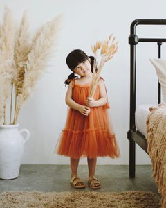 Talia Dress - Terracotta Tulle Dress