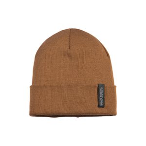 RB5005S | Unisex-Mütze aus röhrenförmigem Glattstrick aus CIMONE-Wollmischung, hergestellt in Italien. Cognac-Farbe. Einheitsgröße
