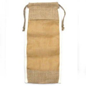 NatWP-08 - Long Washed Jute Pouch - 35x15cm