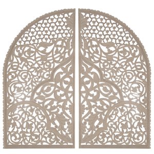 2 STUKS NATUURLIJK OPEN HOUTEN HOOFDBORD, ALTAARSTUK 172X1,7X180CM, HOUT: DM ST70003