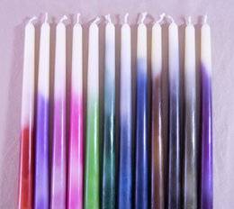 10" Ombre Beeswax Taper Candle - Lav din farvemix kopi