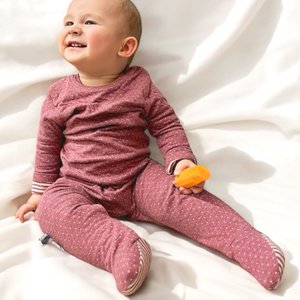 OrganicEra Organic Baby Footed Sleepsuit, Bordeaux