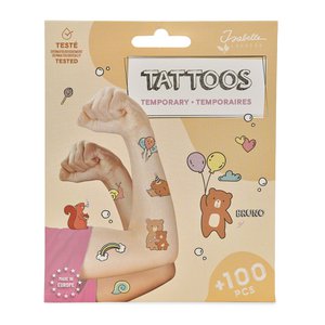 Temporäre Tätowierungen - Bruno de Beer - 4 Blätter mit + 100 Tattoos