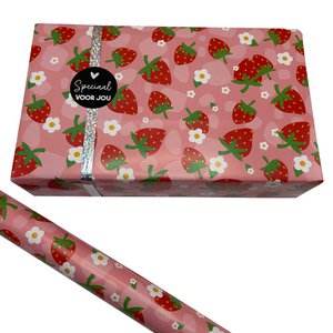 Wrapping paper 'Strawberry' - per 10 pieces