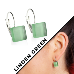 Glazen oorbellen met sluiting • 10mm • duurzaam / nikkelvrij / veel kleuren