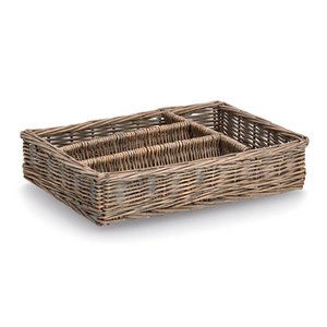 Cutlery basket, willow