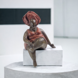 Bronze sculpture "Bobaraba Yolanda" by Hamidou | Size S (14cm 500g) | unique