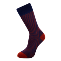 Bordeauxrode strepen bamboe sokken