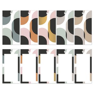 Retro Shapes - Cadeaulabels - 100 stuks