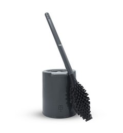 Grey storm toilet brush made from bio-sourced and recycled materials.