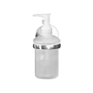 Zeepdispenser voor wandmontage van glas en chroom Fakelmann Vision