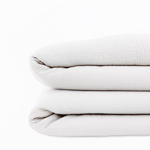 Wit biologisch katoenen dekbedovertrek