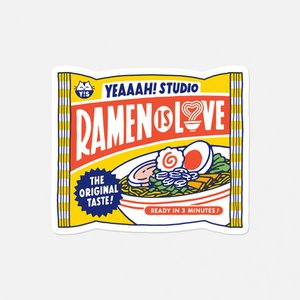Aufkleber „Ramen ist Liebe“.