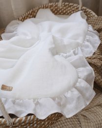 Babyschlafsack aus Leinen mit Rüschen, Babyschlafsack mit Rüschen Sommer 1 TOG, 1,5 TOG, 2,5 TOG