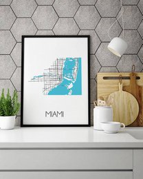 Miami Map poster