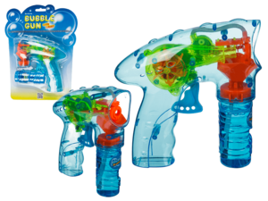 Bubble Gun with LED & ca. 56 ml bubble liquid,