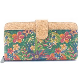 Portefeuille pliant motif fleur Mandala- Vegan Cork Wallet BAG-2220