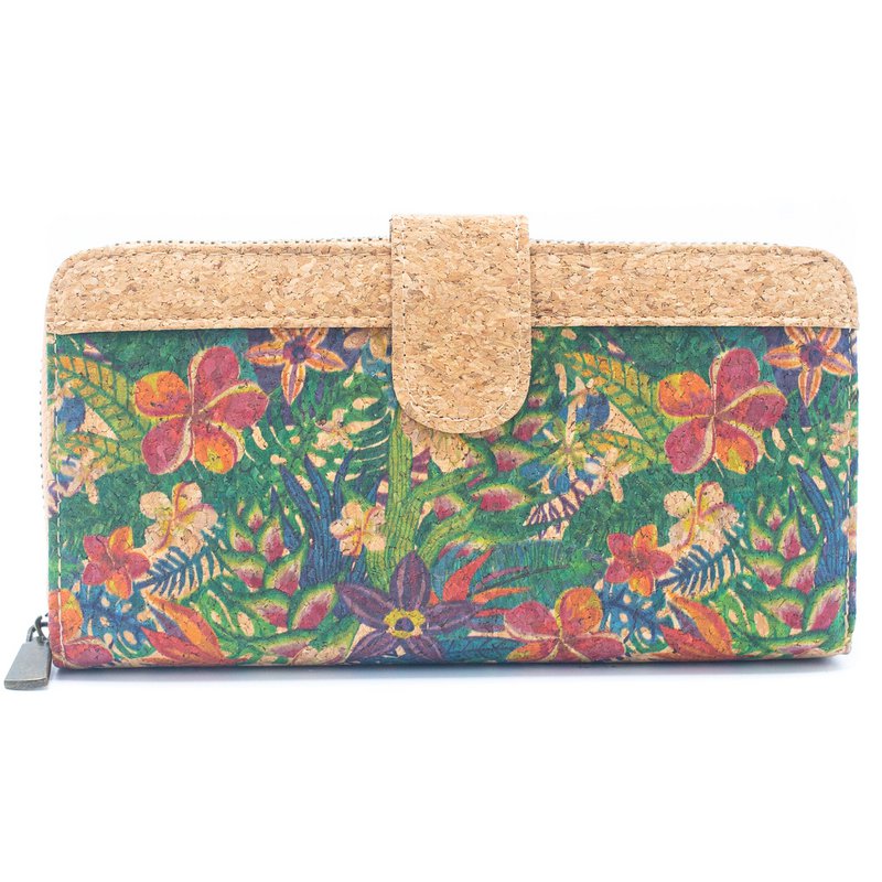 Portefeuille pliant motif fleur Mandala- Vegan Cork Wallet BAG-2220