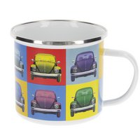 Volkswagen VW Beetle Enamel Mug 500ml in Gift Box - Multicolored
