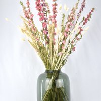 Droogbloemen Boeket - Natuurlijk Roze - 70 cm