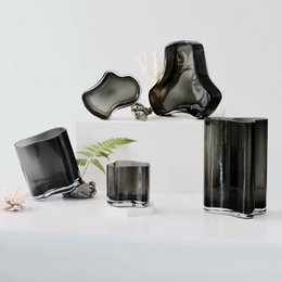 New modern design vase inspired by CORAL and Aalto, COR13 GRey