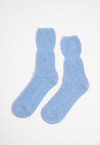 UNI 6 - Sky blue 4-thread ribbed socks