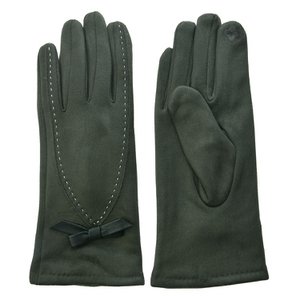 Gloves Winter 8x24 cm Green Polyester Gloves Ladies
