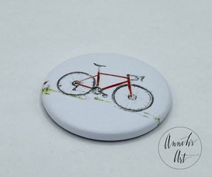 Racefiets Magneet | rode racefiets | zijaanzicht