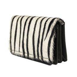 Ladies Wallet Black Leather RFID In 10 Prints