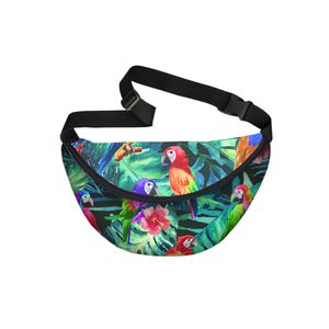 Ara XXL Belt Bag In Canvas Nerki Line Bertoni