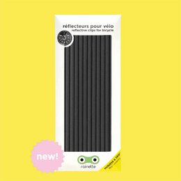  Reflective bicycle spoke reflectors in black, silver, and fluorescent colors. Designed for safety and visibility while cycling.