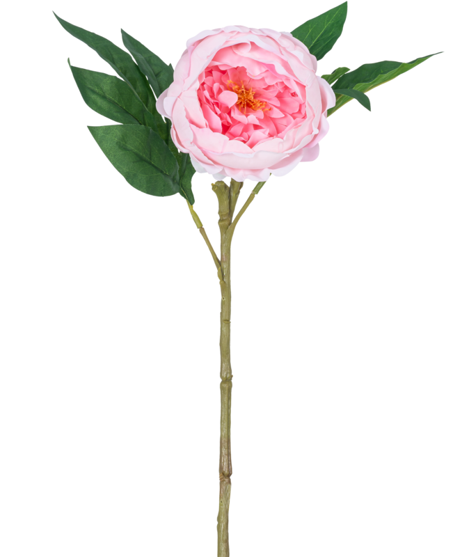Kunstig pæon Real Touch Pink 58cm