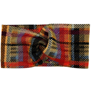 Headband with Twist Check Ponte Jersey