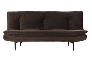SOFA BED POLYESTER METAL 180X88X83 BROWN MB180856