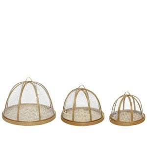 Food cover set 3-piece bamboo