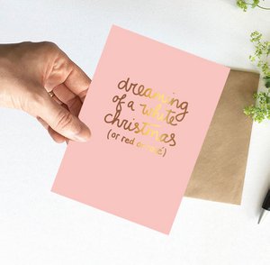 Map | With gold foil Dreaming of A White Christmas