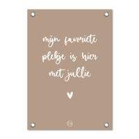 Garden poster my favorite spot brown